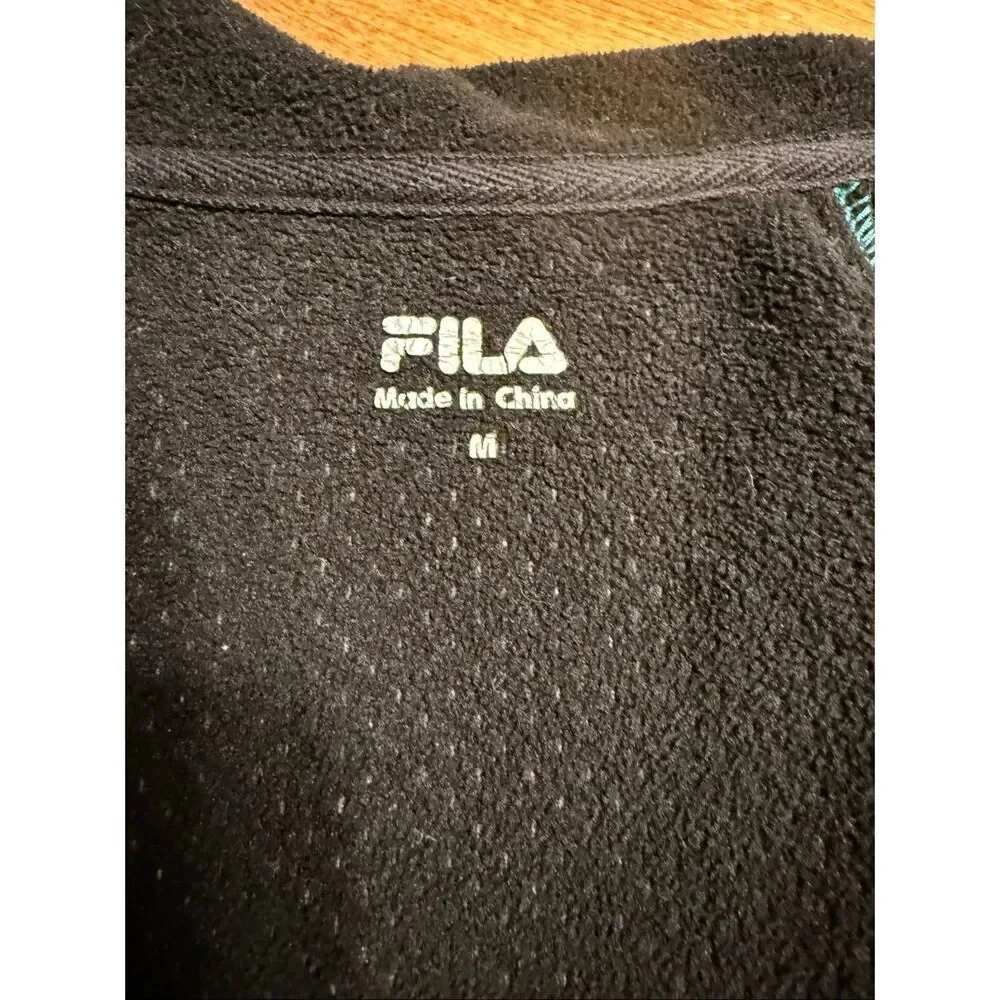 Fila Women's Soft Shell Long Sleeve Mock Neck Full Zip Jacket Turquoise Medium